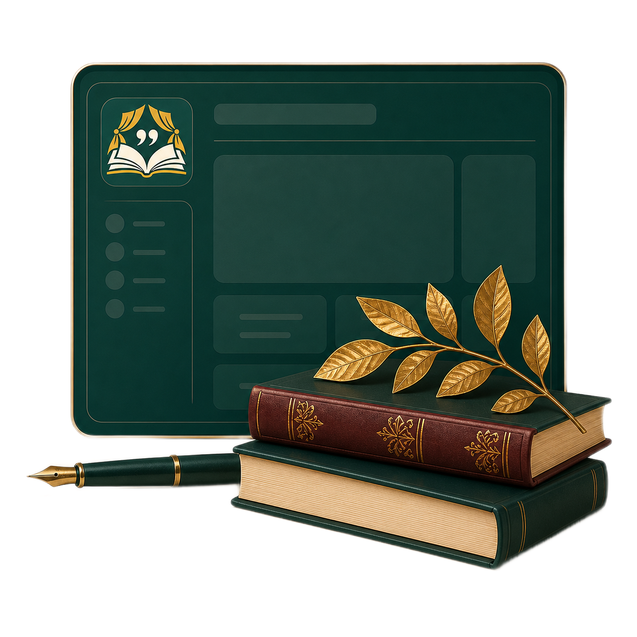 Литерия: книги, перо и интерфейс литературной викторины